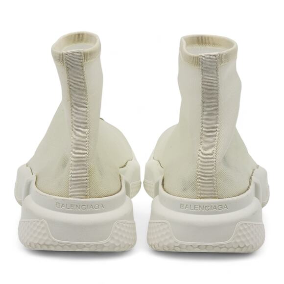 Balenciaga Knit Fabric Speed Trainer Sneakers in White 37 (7 US) $895 distressed - Picture 4 of 13